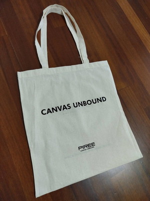 Tote bag shoulder bag new, beige, canvas from Piree exhibition