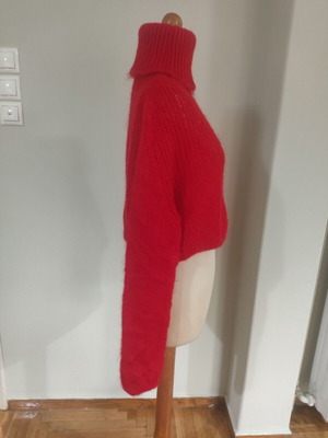 Ale Abbigliamento red women's sweater with high collar new S/M