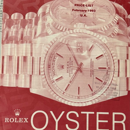 Rolex prospectus 1993 used, collectible