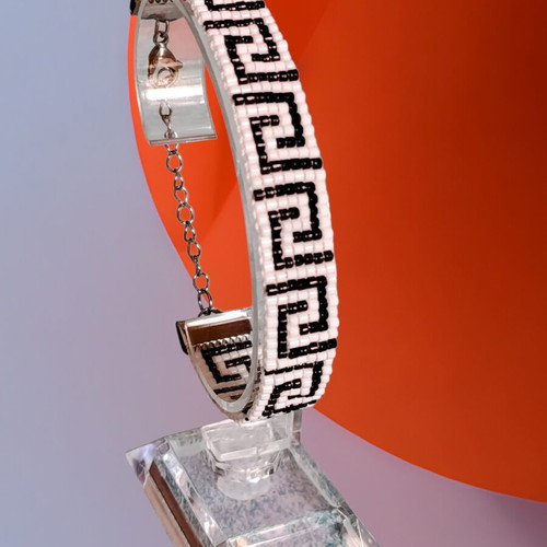 Handmade meander bracelet with Miyuki beads made to order