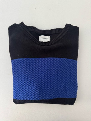 Pull & Bear Men's Striped Sweater Black Blue Small Like New