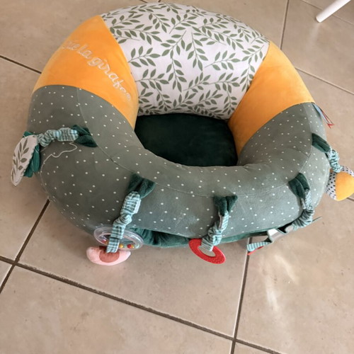 Sophie La Girafe activity pillow yellow, new