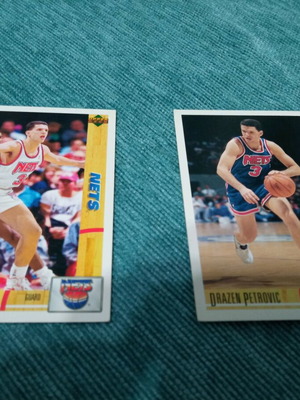 Κάρτες Upper Deck Drazen Petrovic 1992 σαν καινούργιο, 2 τεμάχια