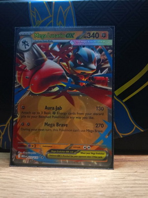 Mega Lucario ex Pokémon TCG card like new, Mega Evolution