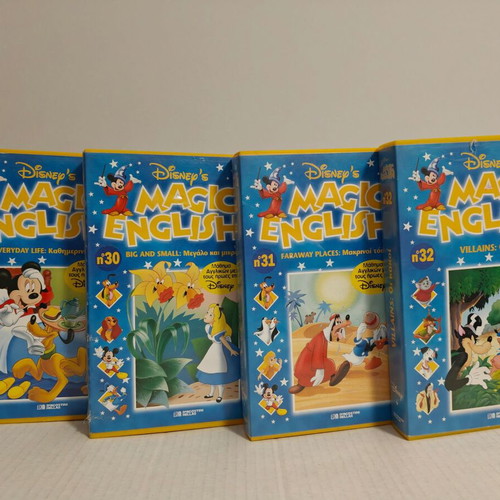 Magic English Disney learning VHS set of 28 used