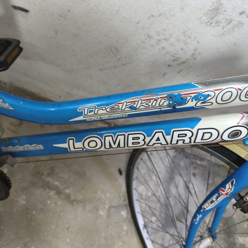 Lombardo Trekking 200 women's bike used, 21-speed, blue with basket