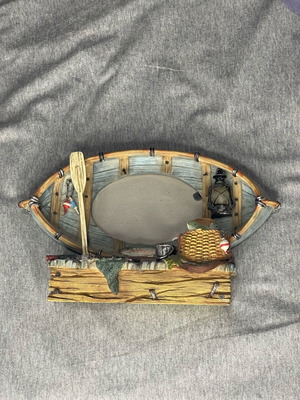 Fishing boat photo frame new, nautical coastal decor