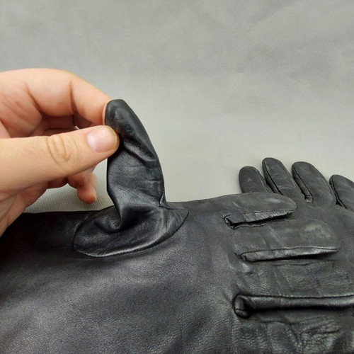 Jeronimo leather gloves black used, size S