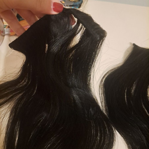 She Italian natural black hair extensions, 4 pieces, various lengths