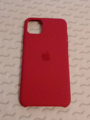 Genuine iPhone 11 Pro Max Silicon Case red