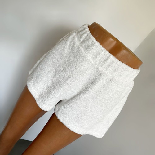 Set of faux leather and terry shorts size S new