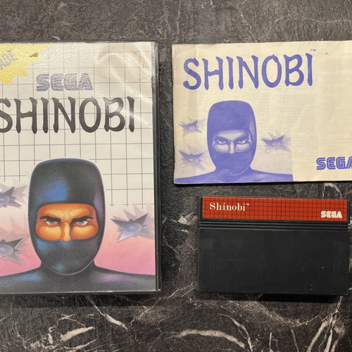 Sega Master System Shinobi game used with manual