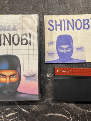 Sega Master System Shinobi game used with manual