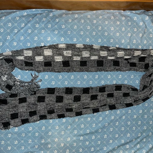 Black and white scarf new