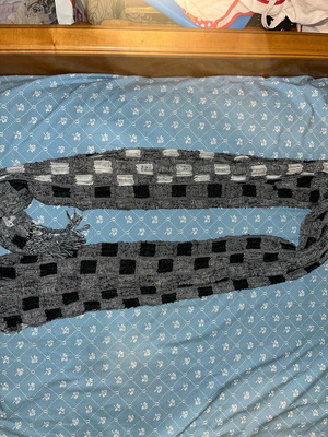 Black and white scarf new