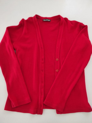 Batik cardigan used, women's red size M