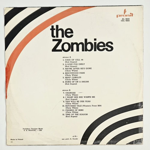 The Zombies Odessey And Oracle vinyl record used, Polish edition