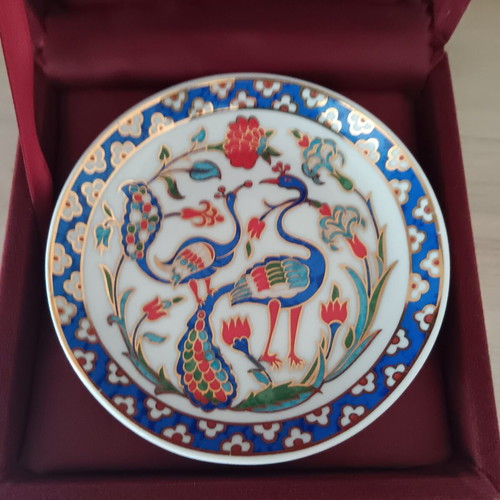 Porcelain decorative plate collectible like new, Kutaxya