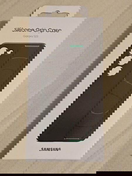Samsung Silicon Grip Case Black Galaxy S23 Θήκη Κινητού