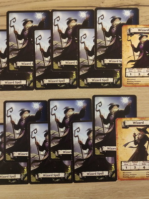 HeroQuest Fanmade Wizard Card Set like new