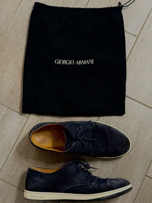 Giorgio Armani shoes used, dark blue, size 44