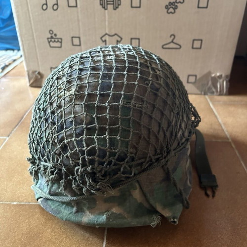 Military helmet camouflage used