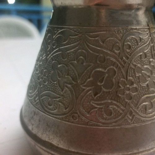 Decorative cezve used with embossed design