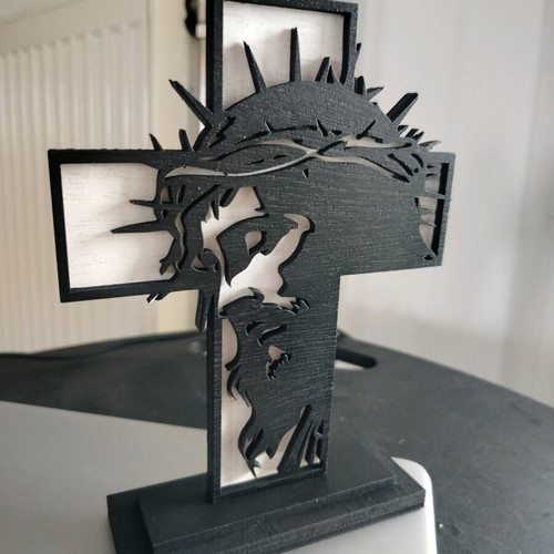 3D Wooden Cross with Jesus New Handmade Decorative Gift