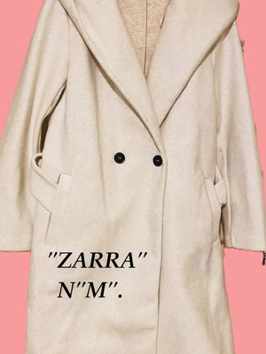Zara beige coat like new, size M