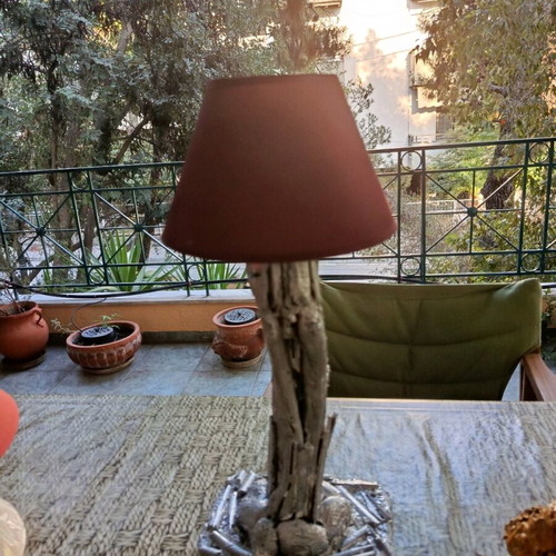 Handmade table lamp with driftwood and wild wood new