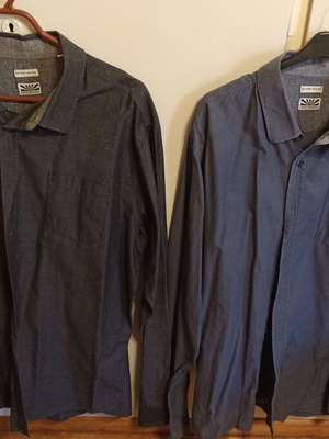 Funky Buddha men's shirts XXL used, black and blue, light fabric