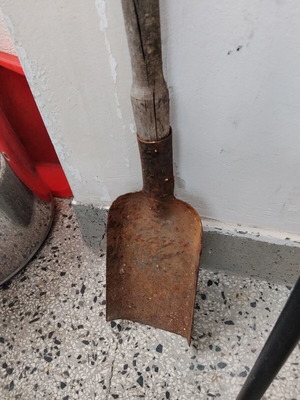 Retro metal shovel (sovat) for coal and ash