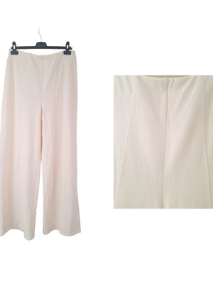 Boohoo bell-bottom pants like new, white-beige, size XL