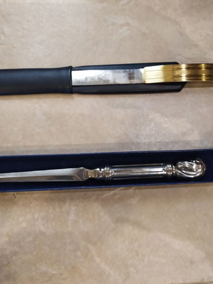 Vintage Silver-Plated Letter Opener Philippos Avanians with Original Case