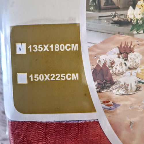 Tablecloths new, set of two, 135x180cm, 100% polyester, summer colors