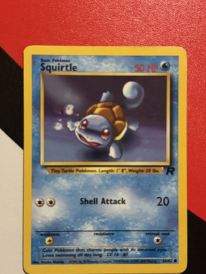 Squirtle Rocket Pokemon card 68/82