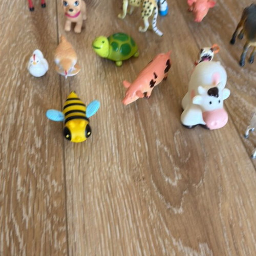 Plastic animal toys used