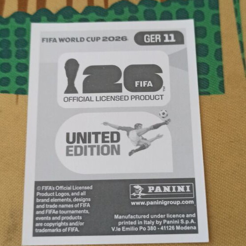 Florian Wirtz Panini World Cup 2026 sticker
