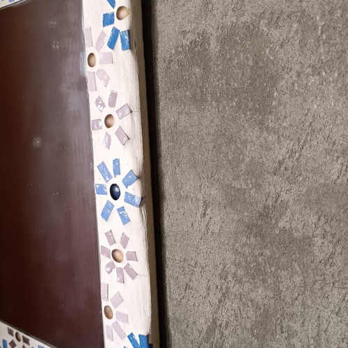 Handmade mirror with mosaic frame 50×35 cm, like new