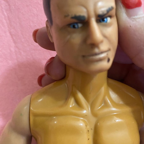 Action Man vintage figure with movable head and working eyes, used
