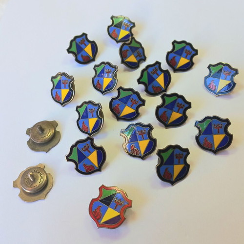 Set of French Sports Enamel Pins 1920-30 used, 18 pcs