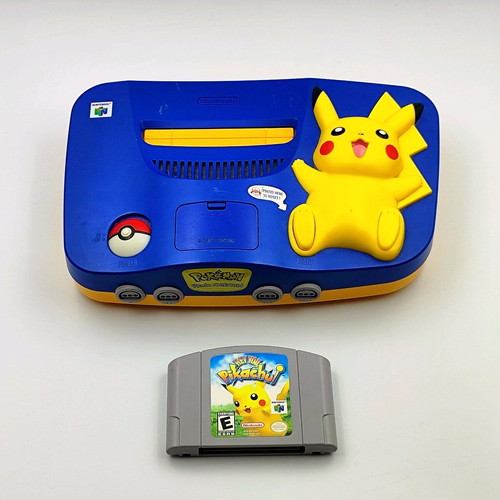 Nintendo 64 Pokémon Pikachu Edition like new with Hey You Pikachu and accessories