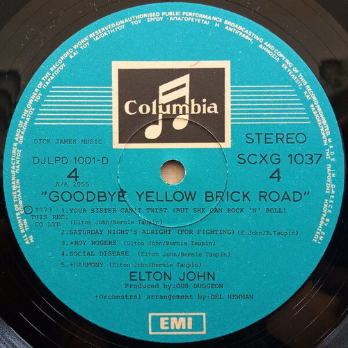 Elton John Goodbye Yellow Brick Road vinyl record used, rock