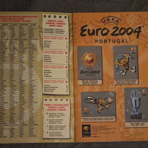 Panini UEFA EURO 2004 sticker album like new