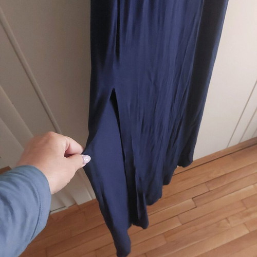 Elastic maxi cotton dress size XS/S like new, blue