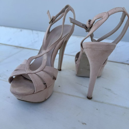 Sante high heels platform nude pink suede size 39 like new