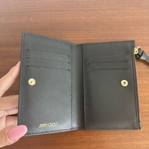 Jimmy Choo Black Leather Wallet like new with dust bag and certificate