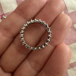 Silver eternity ring with marquise zircon stones