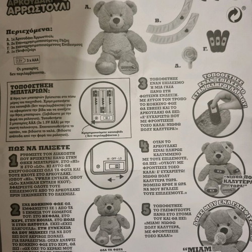 Sick Bear plush like new with accessories and instructions
