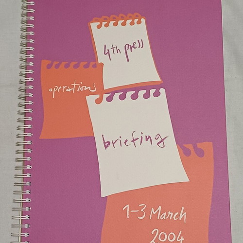Collectible 4th Press Operations Briefing notebook Olympic Games Athens 2004 new